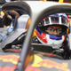 Red Bull Formula One test driver Pierre Gasly running the halo concept at Silverstone Circuit in 2016. Photo credit: Mark Thompson/Getty Images